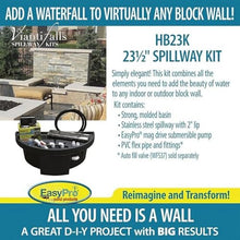 EasyPro Pond Products HB23K Vianti Falls 23 Inch Spillway Kit with White LED