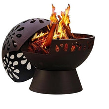 Fire Pit Multifunction Charcoal Brazier Iron Steel Fire Pit for Outdoor Heater Camping Barbecue Grill Creative Round Winter