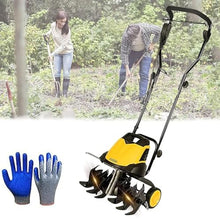 MZGYYD Cordless Cultivator Rotavator,2400W Electric Garden Tiller with 6 Blades, Folding Rotary Motor Hoe for Lawn Patch Soil, Tillage Depth 22cm & Width 45cm
