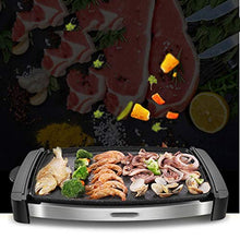 AFPSDLFJDLS Large Home Nonstick Electric Grills Removable Baking Tray Teppanyaki Easy Clean Fried Above Grilled Below