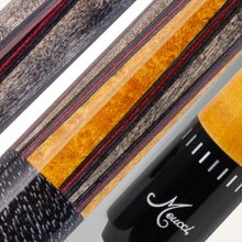 Meucci Pool Cue - SW Bar Box 1, Smoke Stained Forearm, Curly Maple Points, High Impact Cue Tips, Irish Linen Wrap - 19 Oz Professional Billiard Stick