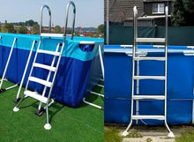 Heavy Duty Above Ground Pool Ladder 52in, 304 Stainless Steel Safety Steps