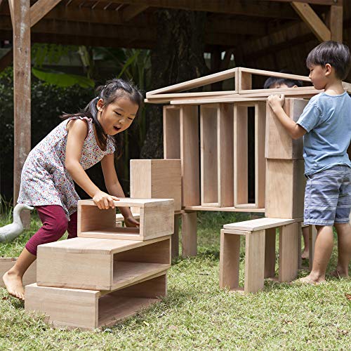Guidecraft Outdoor Hollow Blocks 25-Piece Set STEM Learning Game