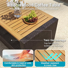 FansaFurn 4 Piece All Weather Wicker Patio Furniture Set for Porch Patio