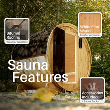 ALEKO Barrel Sauna | White Finland Pine | SB4PINE Anémona