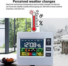 JDXQBLD Color Weather Station with Forecast, Temperature, Humidity, Intelli-Time Clock-Full Color