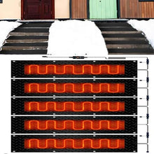 AMHUKIP Snow Melting Mats for Outdoor Stairs - Slip-Proof Winter Mats with Power Cord for Efficient Snow & Ice Removal(30x150cmx5Pcs)