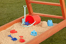 CREATIVE CEDAR DESIGNS Cedar Chalet Wooden Backyard Playset with Swings & Slide