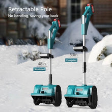 Cordless Snow Shovel, Powerfull Battery Snow Blower with Directional Plate, Throw The Snow Further, Foldable Snow Shovel for Driveway Winter Snow Removal(Two Batteries)