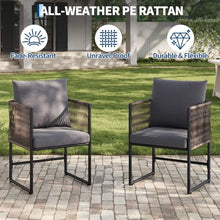 Garvee Set of 4 Patio Dining Chairs, Outdoor Seating for Backyard Black