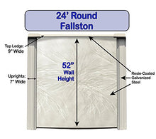 Wilbar 24-Foot Round Fallston Above-Ground Swimming Pool | 52-Inch Height | Antilles Dolphin Overlap Liner and Widemouth Skimmer Bundle | Resin Protected Steel-Sided Walls