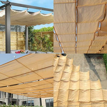 Retractable Wave Shade Sail Awning - UV-Resistant Outdoor Canopy,