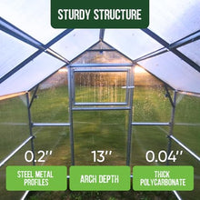 Baumera Small Greenhouse for Outdoors - Walk in Greenhouse Kit - Greenhouse 7.7x19.7 - Durable Backyard Greenhouse, Easy Assembly & Heavy Snow Load Greenhouse Polycarbonate - Invest in Dream Garden