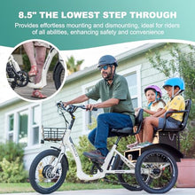 EMOJO Bull 8.5" Low Step Through Electric Tricycle 500W 7-Speed Ivory