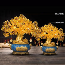 YXIANG56Q Office Desk Decor Natural Citrine Gemstone Crystal Bonsai Tree of Life Large Feng Shui Money Chakra Tree for Wealth/Fortune and Luck Desk Decorations(Large)