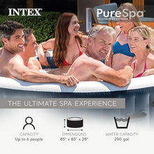 INTEX PureSpa 6 Person Inflatable Hot Tub with Energy-Efficient Spa Cover
