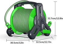 Gardening Hose Reel Cart, Outdoor Portable or Wall Mounted Hose Reel with Swivel Handle(30m)
