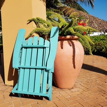 PolyTEAK Folding Adirondack Chair Set of 8 Blue