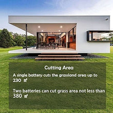 Electric Cordless Lawnmower Push Rotary Lawnmower Lightweight Hover Collect Lawn Mower Cutting Heights 30-70 cm up to 380 m2 Garden with 30L Grass Box