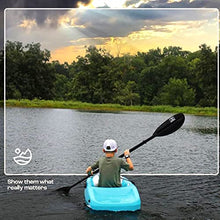 Evrwild Kids 6.5ft Kayak with Paddle, Lightweight Premium & Stable, 3-Level Footrest, Sit On Top for Youth to Teen Up to 130lbs, Grinnell Glacier Blue