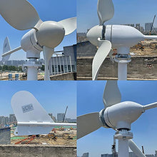 NINILADY 1000w Wind Turbine 1kw 12v/24v/48v Horizontal Axis Wind Generator with Hybrd MPPT Controller Free Power Windmill (48V, with MPPT Controller)