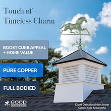 Good Directions Patina Copper Horse Weathervane – Decorative Rooftop Accent for Barns, Homes, Sheds, and Cupolas – Durable & Handcrafted
