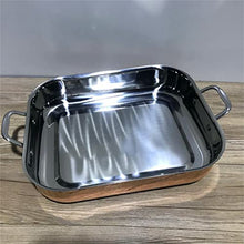 Rose gold copper pallet chef stainless steel baking plate decorative rrnaments pot BBQ tray