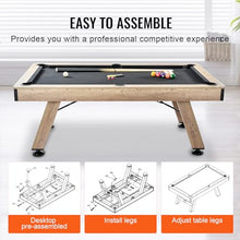 VEVOR 7 ft Billiards Table Black