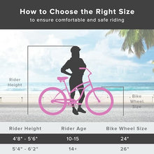 Firmstrong Urban Women's Beach Cruiser Bike 3 Speed 24 Inch Pink w/ Black Seat/Grips