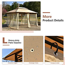 Patiojoy 2-Tier 10'x13' Steel Gazebo Canopy Tent Shelter Patio Garden Outdoor Netting(E)