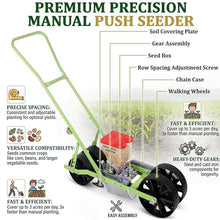 ZHIGUANYUN Manual Garden Seeder | Adjustable Row Spacing, Plant Spacing, and Depth | Agricultural Seeder for Flower and Vegetable Seeds 4ROW