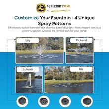 Superior Pond Floating Fountain 1/3 HP – 120V Single Phase, 100 ft Cord