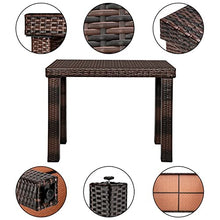 Outdoor Furniture Set Bar Stool-Table and Chair Set of 5 Brown Gradient, Small