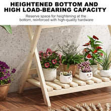 TT-YEL 2-Layer Wooden Plant Stand, Indoor Plant Stand, Suitable for Different Flower Pots, Flower Stool, Home Accessories, Suitable for Home, Office, Cafe,68cm(a)