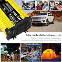 OLONETO 3000W DC 12V to 220V/110V AC Inverter＋100W18V Folding Solar Panel＋50A Solar Charge Controller Suitable for RV Home Off-Grid System Solar Power Bank Off-Grid Solar Kit(Yellow,12V-110V)