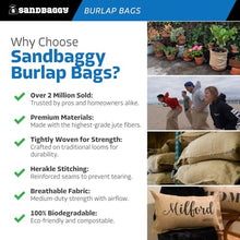 Sandbaggy - Large Burlap Bags 24" x 40" - Potato Sack Race Bags for Kids & Adults - Premium Quality Jute for Vegetables - Bad Weather/Frost Protection - Food Grade (Pack of 100)