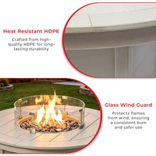 COSTAELM Sol 47" Modern Outdoor 55,000 BTU Patio Backyard Round Propane Fire Pit Table (Rocks Not Included), Sand