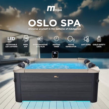 MSpa Square Hydro Jets Bubble Spa with Hard Exterior & Soft Lining Interior