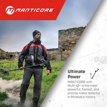 MINELAB MANTICORE High-Power Multi-IQ+ Waterproof Professional Metal Detector Bundle for Adults with Advanced Target ID — Includes 8", 11" and 15" Double-D Coils for Low, Medium and High Depth