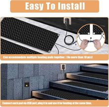 1/2/3/4/5Pcs Heated Snow Melting Mats for Entrances - 10inx30/35.4/48in Outdoor Stairs- Non-Slip Winter Removal and Ice Melt Products -Snow Melting Mats, for Winter Snow Removal(5Pcs,10x30in/(25.4x76.