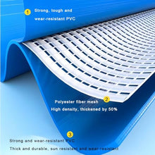 Round Pool Above Ground, PVC Canvas Fish Pond, Foldable/Portable Pool Fish Tank with Drain Valve, Easy to Install, for Outdoor Breeding, Reservoir ( Color : Blue , Size : 3x0.8m-5600L/118x31in )