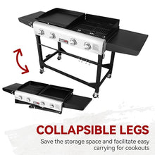 Royal Gourmet GD401C 4-Burner Gas Grill and Griddle Combo with Cover