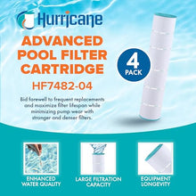 Hurricane Filters 8 Pack HF7482-04 Advanced Pool Filter Cartridge - Replacement for PJAN145, Unicel C-7482, Filbur FC-0820, Jandy Industries CL580, CV580