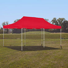 Vispronet 10x20 Instant Canopy Tent with Side Wall - Commercial Grade Aluminum Frame, Water-Resistant Canopy Top, Bag & Stake Kit Included Red