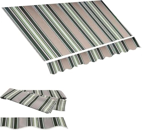 GJZDPMY Retractable Patio Awning Fabric Replacement - Waterproof Polyester Canopy Cover for Outdoor Umbrellas Door and Window Shades Sun Protection Tarp for Patios