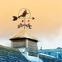 Witch Weathervane Wind Vane Weather Vane with Wind Direction Indicator, Outdoor Metal Bracket Weather Vane, Professionnel Measuring Tool Garden Courtyard Decoration