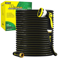 Dkenicor 200FT Expandable Garden Hose, 5/8 Inch Heavy Duty Leak-Proof Water Hose with 600PSI Pressure, for Gardening, RV, and Pet Wash, Yellow Green-6PC