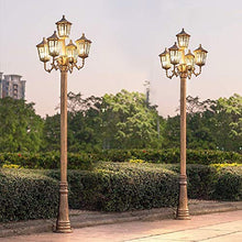 Outdoor Lamp Post Light,5-Heads European Victorian Traditional Victorian Outdoor Street Light Victorian Retro Landscape Post Lamp Villa Cour(H2.5cm)