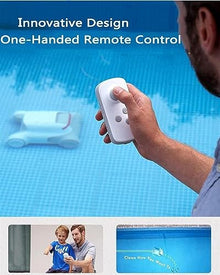 KANGJIEM Cordless Automatic Pool Cleaner, Automatic Vacuum Cleanerfor Above Ground Pool & Inground Swimming Pool, Strong Suction, Dual Motors, for In Ground Flat Pools Up to 150 Sq (Lasts 240 Mins)