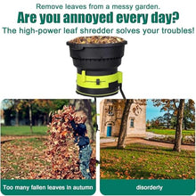 DHMYYXGS Electric Leaf Mulcher/Shredder - Wood Chippers Shredders Mulchers - 8200rpm Motor for 17:1 Reduction Ratio, Adjustable Control Dia with Leaf Scoops Spade & Collection Bag Powercord×20m